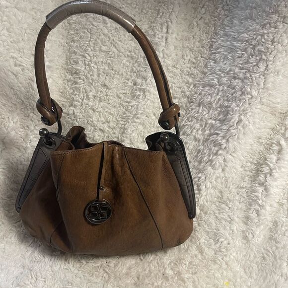 BCBGMAXAZRIA Brown & gray Hobo Shoulder bag.silver tone hardwares . - Picture 9 of 15